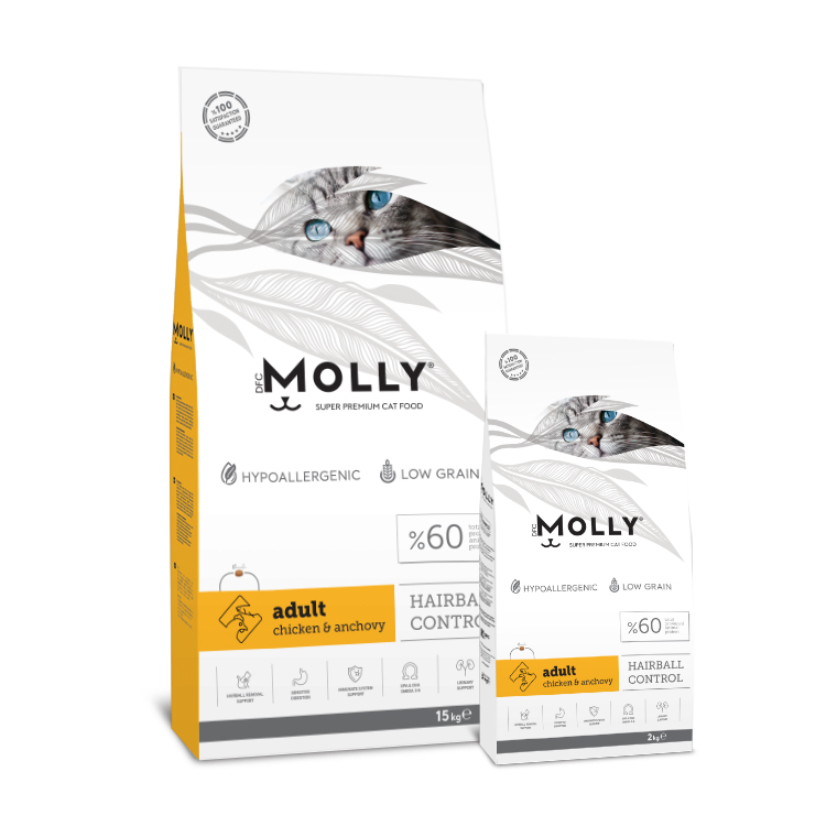 MOLLY CAT ADULT HAIRBALL CONTROL CHICKEN&ANCHOVY 